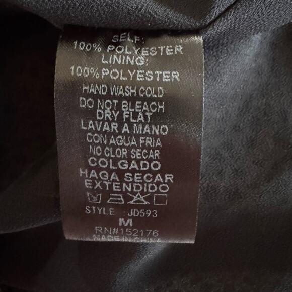 NWT Reset By Jane Leopard Print Belted Dress Balloon Sleeves Lined Medium - Picture 7 of 7